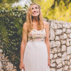 Needle & Thread Embroidery Floral Tulle Maxi Dress